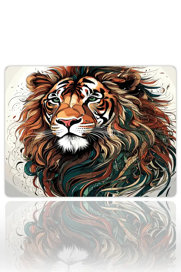 The Lion of Artistry Gaming oyuncu Mouse pad Kaydırmaz Kauçuk Dikişli Kenar 40X30 cm