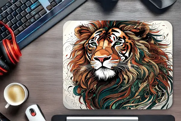 The Lion of Artistry Gaming oyuncu Mouse pad Kaydırmaz Kauçuk Dikişli Kenar 40X30 cm