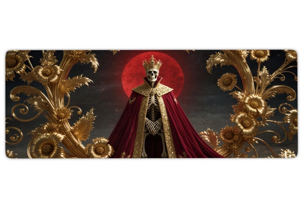The Crimson Monarch Gaming oyuncu Mousepad Kaydırmaz Kauçuk Dikişli Kenar 90x40 cm Mousepad