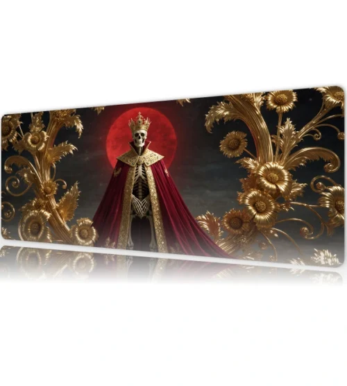 The Crimson Monarch Gaming oyuncu Mousepad Kaydırmaz Kauçuk Dikişli Kenar 80x30 cm Mousepad