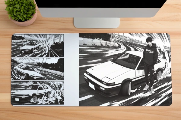 Araba Modelleri Silent Drift Gaming oyuncu Mousepad Kaydırmaz Kauçuk Dikişli Kenar 70x30 cm Mousepad