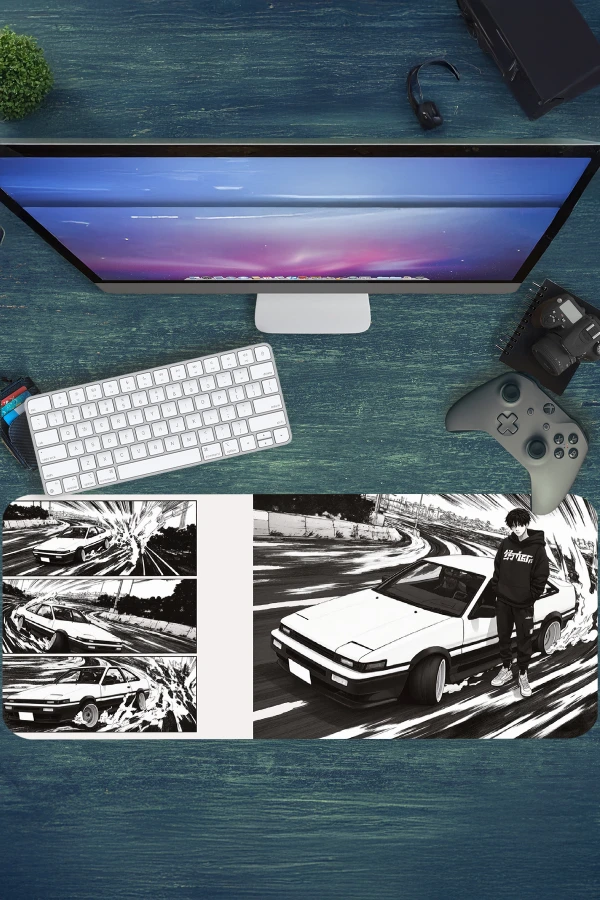 Araba Modelleri Silent Drift Gaming oyuncu Mousepad Kaydırmaz Kauçuk Dikişli Kenar 70x30 cm Mousepad