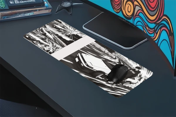 Araba Modelleri Silent Drift Gaming oyuncu Mousepad Kaydırmaz Kauçuk Dikişli Kenar 70x30 cm Mousepad