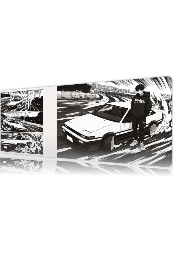 Araba Modelleri Silent Drift Gaming oyuncu Mousepad Kaydırmaz Kauçuk Dikişli Kenar 70x30 cm Mousepad