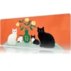 Cat Portraits Gaming oyuncu Mousepad Kaydırmaz Kauçuk Dikişli Kenar 70x30 cm Mousepad