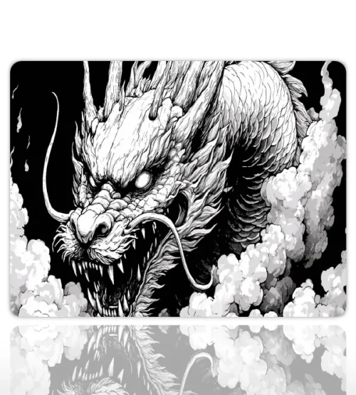 Void Fang Gaming oyuncu Mouse pad Kaydırmaz Kauçuk Dikişli Kenar 480X400X4 Mm