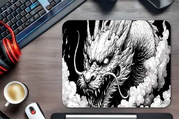 Void Fang Gaming oyuncu Mouse pad Kaydırmaz Kauçuk Dikişli Kenar 480X400X4 Mm