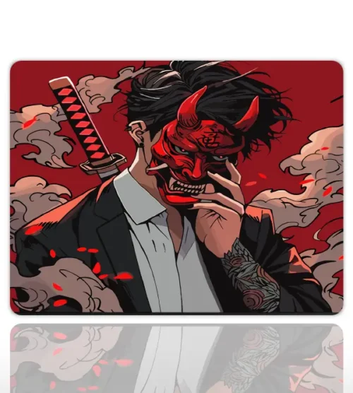 Demon’s Veil Gaming oyuncu Mouse pad Kaydırmaz Kauçuk Dikişli Kenar 480X400X4 Mm