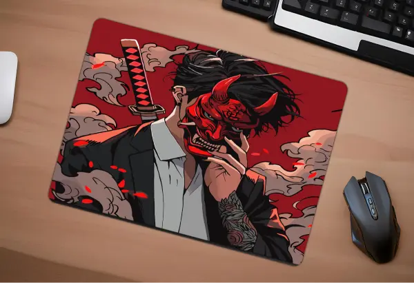 Demon’s Veil Gaming oyuncu Mouse pad Kaydırmaz Kauçuk Dikişli Kenar 480X400X4 Mm
