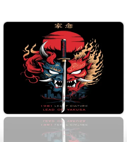 Yakuza Culture Gaming oyuncu Mouse pad Kaydırmaz Kauçuk Dikişli Kenar 480X400X4 Mm