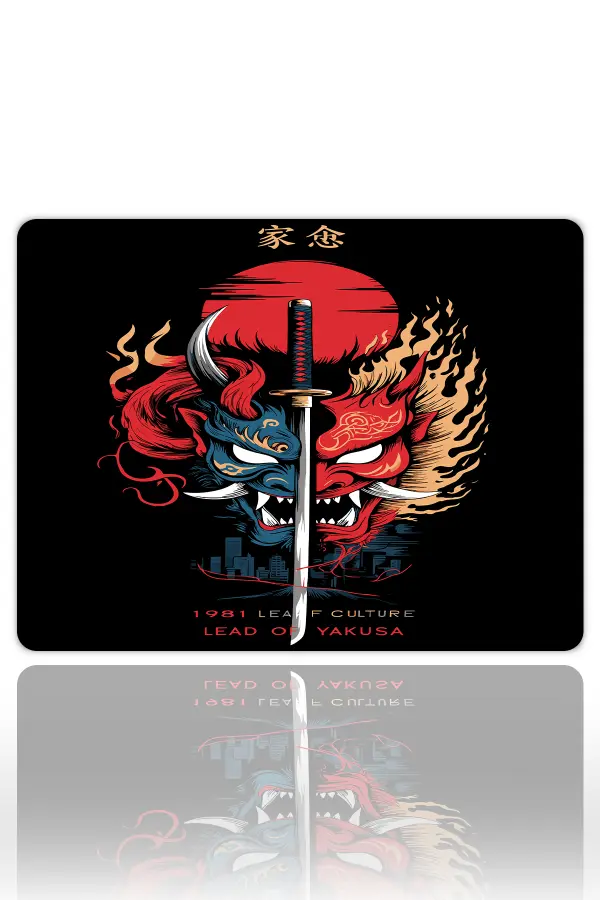 Yakuza Culture Gaming oyuncu Mouse pad Kaydırmaz Kauçuk Dikişli Kenar 480X400X4 Mm