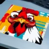 Bawkzilla Gaming oyuncu Mouse pad Kaydırmaz Kauçuk Dikişli Kenar 40x30