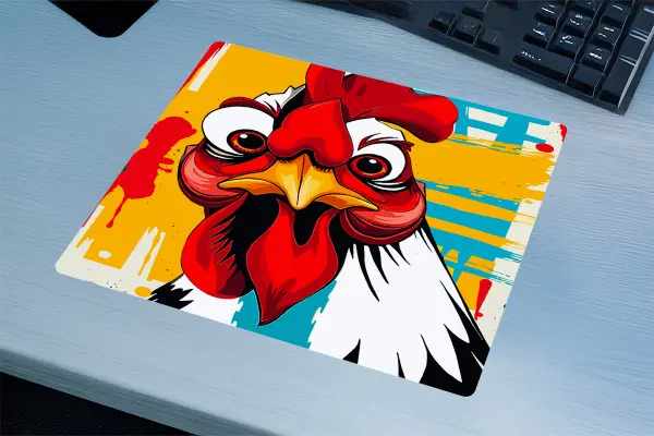 Bawkzilla Gaming oyuncu Mouse pad Kaydırmaz Kauçuk Dikişli Kenar 40x30