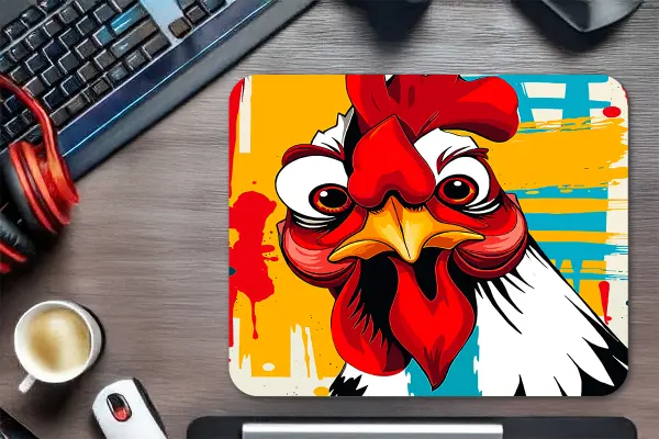 Bawkzilla Gaming oyuncu Mouse pad Kaydırmaz Kauçuk Dikişli Kenar 40x30