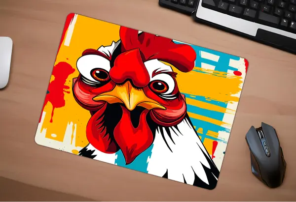 Bawkzilla Gaming oyuncu Mouse pad Kaydırmaz Kauçuk Dikişli Kenar 40x30