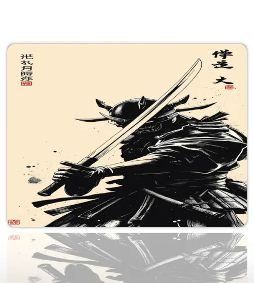 Blade of the Silent Honor Gaming oyuncu Mouse pad Kaydırmaz Kauçuk Dikişli Kenar 480X400X4 Mm