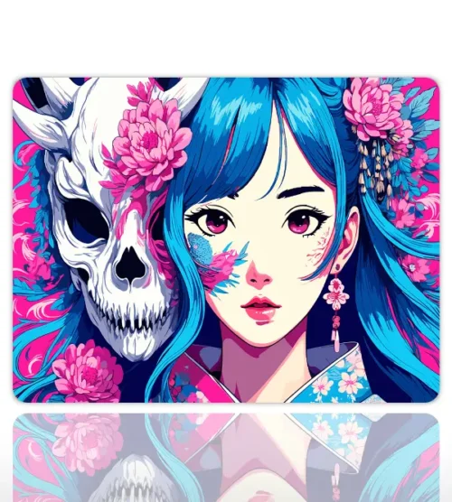 Petal & Bone Gaming oyuncu Mouse pad Kaydırmaz Kauçuk Dikişli Kenar 480X400X4 Mm