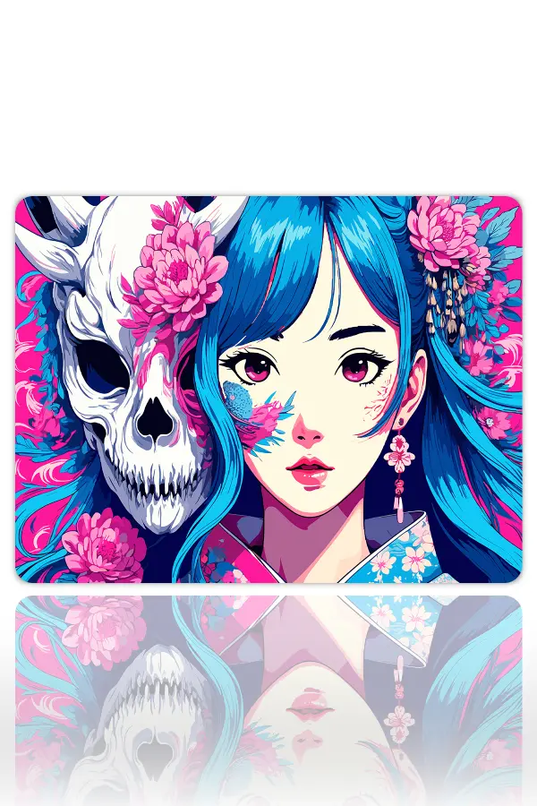 Petal & Bone Gaming oyuncu Mouse pad Kaydırmaz Kauçuk Dikişli Kenar 480X400X4 Mm