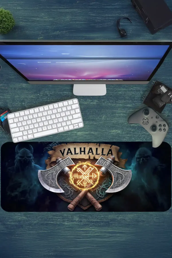 Valhalla Gaming oyuncu Mousepad Kaydırmaz Kauçuk Dikişli Kenar 80x30 cm Mousepad