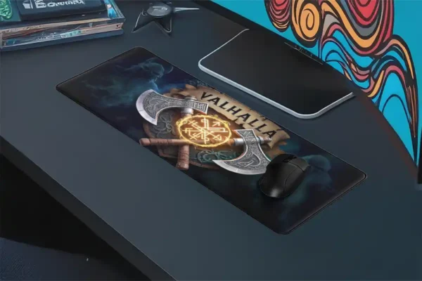 Valhalla Gaming oyuncu Mousepad Kaydırmaz Kauçuk Dikişli Kenar 80x30 cm Mousepad