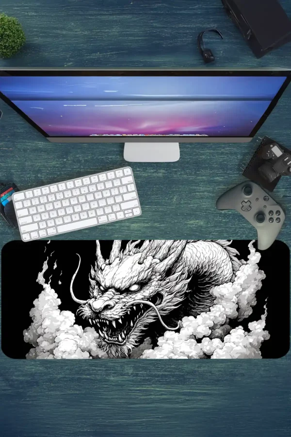 etsy88dikdortgen2 Void Fang Gaming oyuncu Mousepad Kaydırmaz Kauçuk Dikişli Kenar 80x30 cm Mousepad