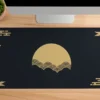 Golden Stillness Gaming oyuncu Mousepad Kaydırmaz Kauçuk Dikişli Kenar 80x30 cm Mousepad