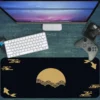 Golden Stillness Gaming oyuncu Mousepad Kaydırmaz Kauçuk Dikişli Kenar 80x30 cm Mousepad