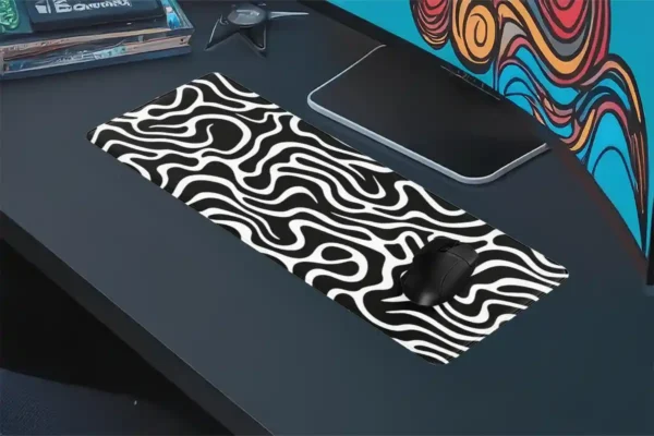 Zebra Drift Gaming oyuncu Mousepad Kaydırmaz Kauçuk Dikişli Kenar 80x30 cm Mousepad