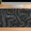Topographic Flow Gaming oyuncu Mousepad Kaydırmaz Kauçuk Dikişli Kenar 80x30 cm Mousepad