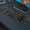 Topographic Flow Gaming oyuncu Mousepad Kaydırmaz Kauçuk Dikişli Kenar 80x30 cm Mousepad