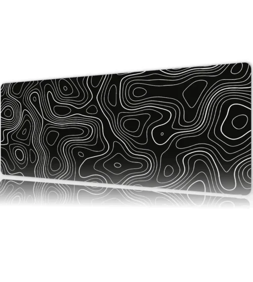 Topographic Flow Gaming oyuncu Mousepad Kaydırmaz Kauçuk Dikişli Kenar 80x30 cm Mousepad