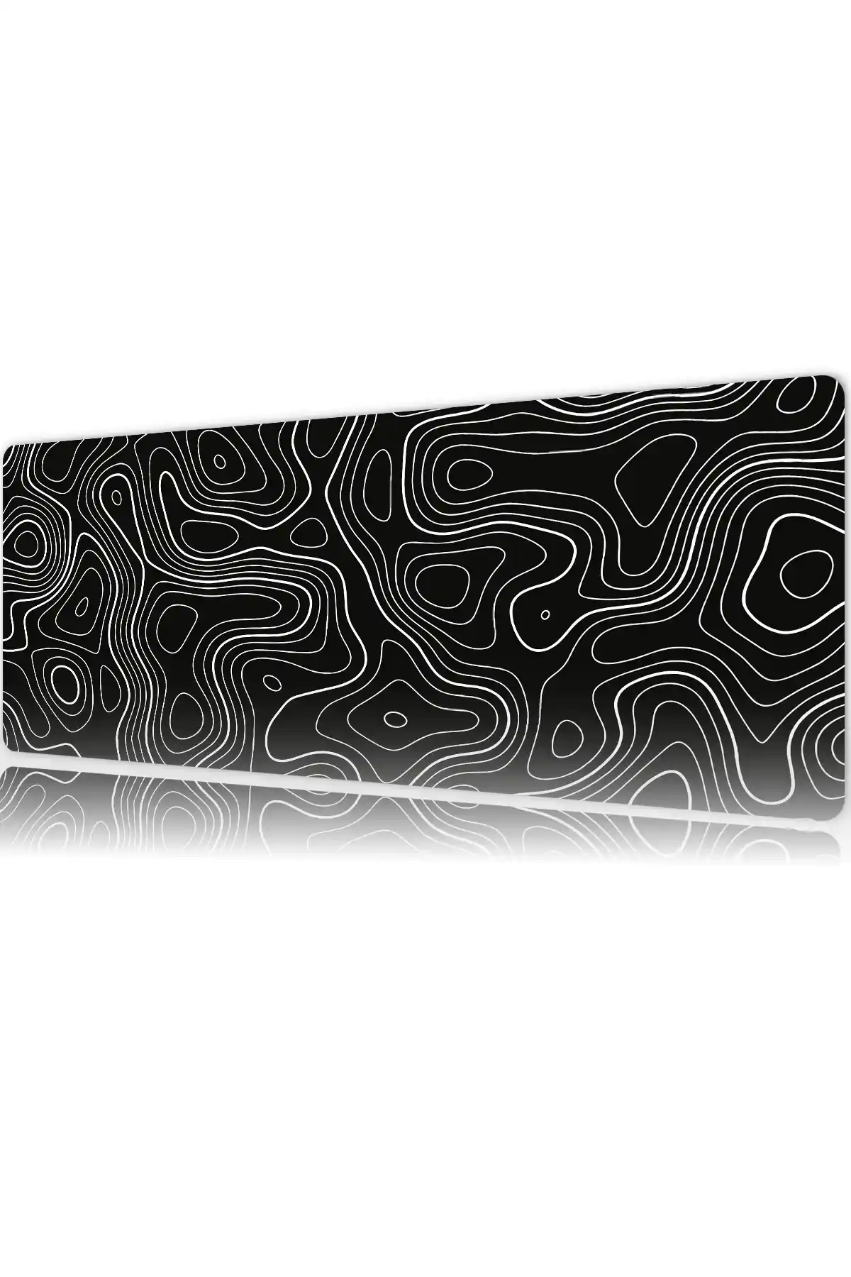 Topographic Flow Gaming oyuncu Mousepad Kaydırmaz Kauçuk Dikişli Kenar 80x30 cm Mousepad