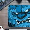 Blue Oni Gaming oyuncu Mouse pad Kaydırmaz Kauçuk Dikişli Kenar 40X30 CM