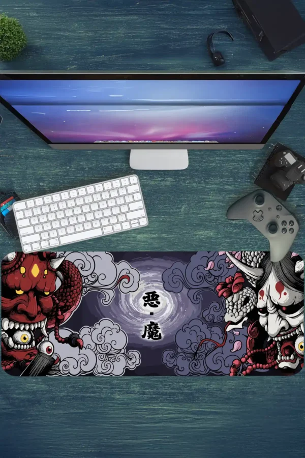 etsy94dikdortgen2 Crimson vs Ivory Gaming oyuncu Mousepad Kaydırmaz Kauçuk Dikişli Kenar 80x30 cm Mousepad