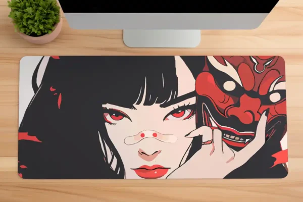 Red Mirage Gaming oyuncu Mousepad Kaydırmaz Kauçuk Dikişli Kenar 90×40 cm Mousepad