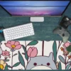 etsy98dikdortgen2 Totoro Garden Gaming oyuncu Mousepad Kaydırmaz Kauçuk Dikişli Kenar 80x30 cm Mousepad