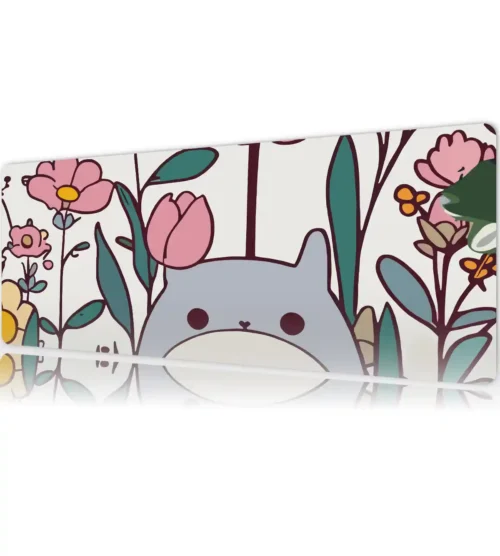 Totoro Garden Gaming oyuncu Mousepad Kaydırmaz Kauçuk Dikişli Kenar 80x30 cm Mousepad
