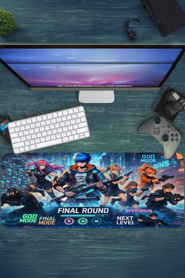 finalround  Gaming oyuncu Mousepad Kaydırmaz Kauçuk Dikişli Kenar 90x40 cm Mousepad