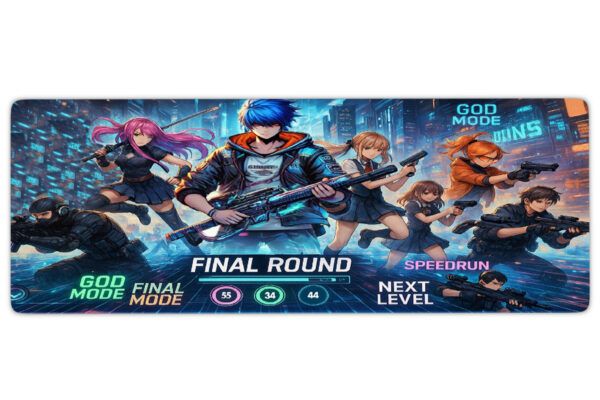 finalround  Gaming oyuncu Mousepad Kaydırmaz Kauçuk Dikişli Kenar 90x40 cm Mousepad