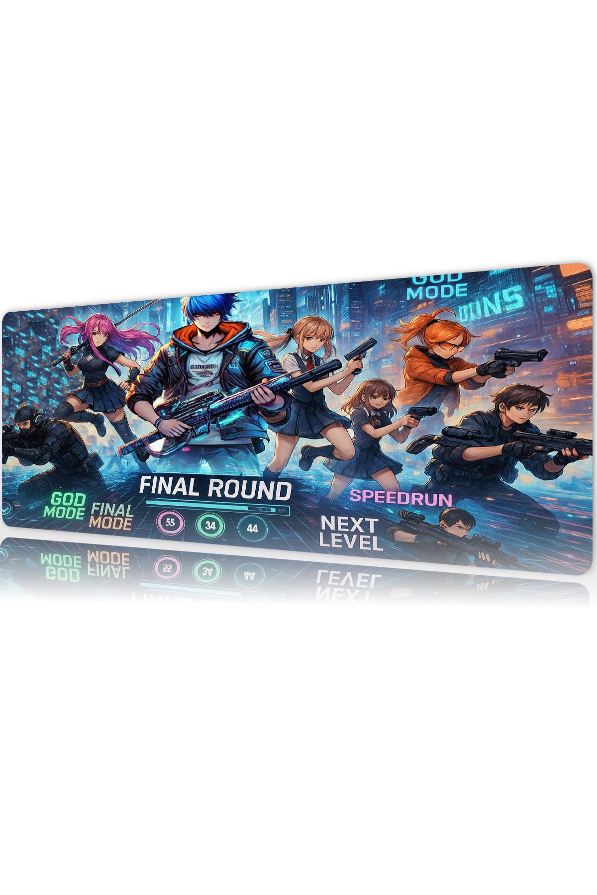 finalround  Gaming oyuncu Mousepad Kaydırmaz Kauçuk Dikişli Kenar 90x40 cm Mousepad