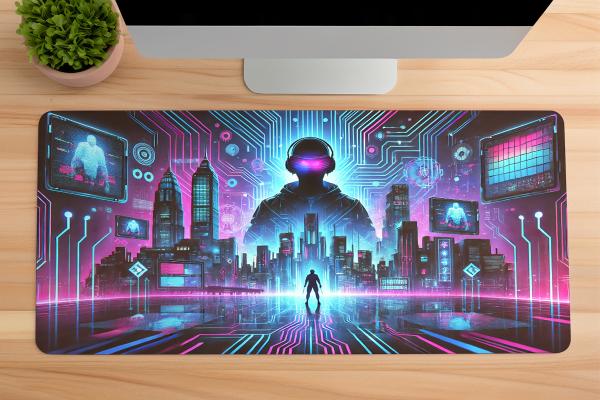 Neonverse Gaming oyuncu Mousepad Kaydırmaz Kauçuk Dikişli Kenar 70x30 cm Mousepad