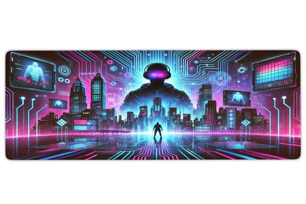 Neonverse Gaming oyuncu Mousepad Kaydırmaz Kauçuk Dikişli Kenar 70x30 cm Mousepad