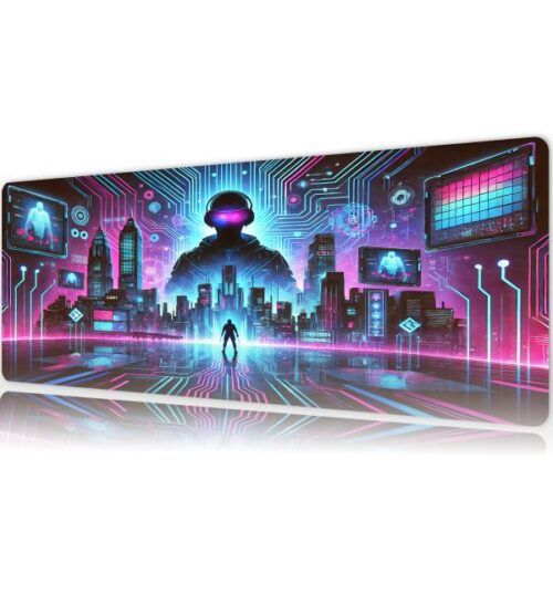 gaming5 Neonverse Gaming oyuncu Mousepad Kaydırmaz Kauçuk Dikişli Kenar 80x30 cm Mousepad