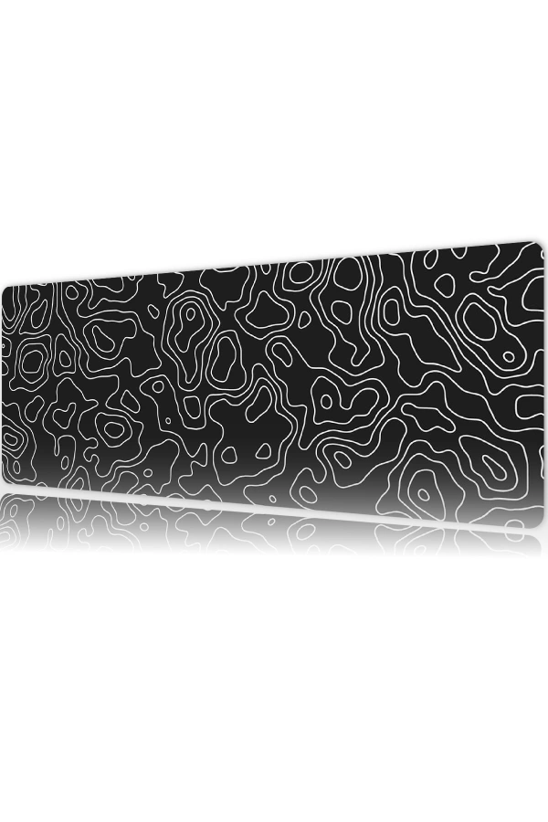 Topographic Flow Gaming oyuncu Mousepad Kaydırmaz Kauçuk Dikişli Kenar 70x30 cm Mousepad
