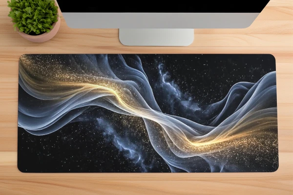 Stellar Veil Gaming oyuncu Mousepad Kaydırmaz Kauçuk Dikişli Kenar 70x30 cm Mousepad