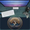 Tree of Eternity Gaming oyuncu Mousepad Kaydırmaz Kauçuk Dikişli Kenar 70x30 cm Mousepad