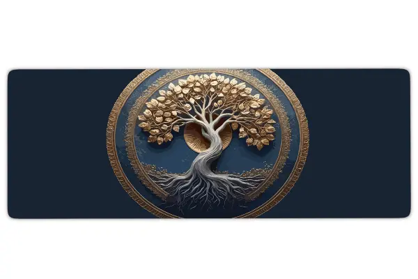 Tree of Eternity Gaming oyuncu Mousepad Kaydırmaz Kauçuk Dikişli Kenar 70x30 cm Mousepad