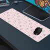 Kedi Desenli Gaming oyuncu Mousepad Kaydırmaz Kauçuk Dikişli Kenar 70x30 cm Mousepad