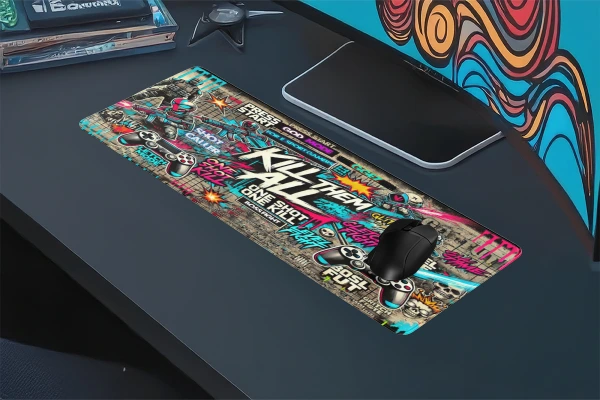 Kill Them All Gaming oyuncu Mousepad Kaydırmaz Kauçuk Dikişli Kenar 70x30cm Mousepad