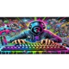 Cyber Graffiti Gaming oyuncu Mousepad Kaydırmaz Kauçuk Dikişli Kenar 70x30 cm Mousepad